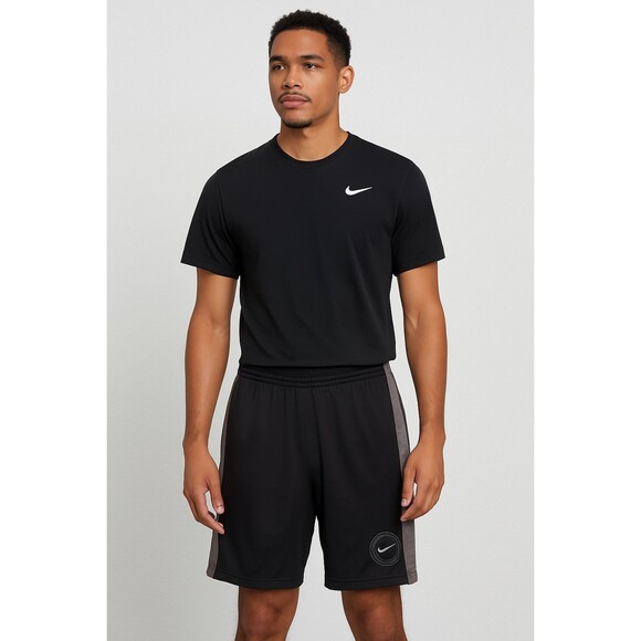 Nike Other - Nike Vintage Dazzle Basketball Shorts Sky Black Gray Silver White Large